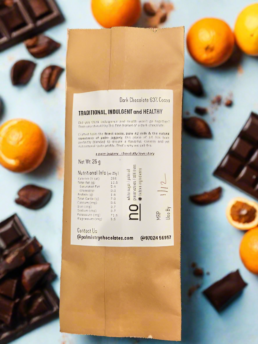 Dark Orange Chocolate 63% - 25g